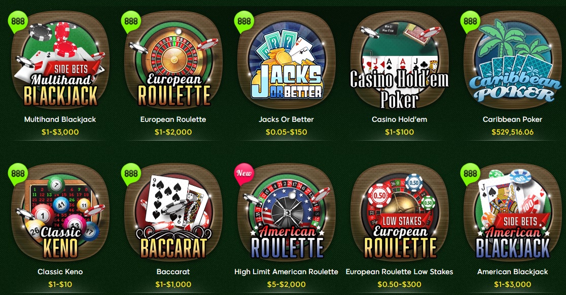 888 casino games